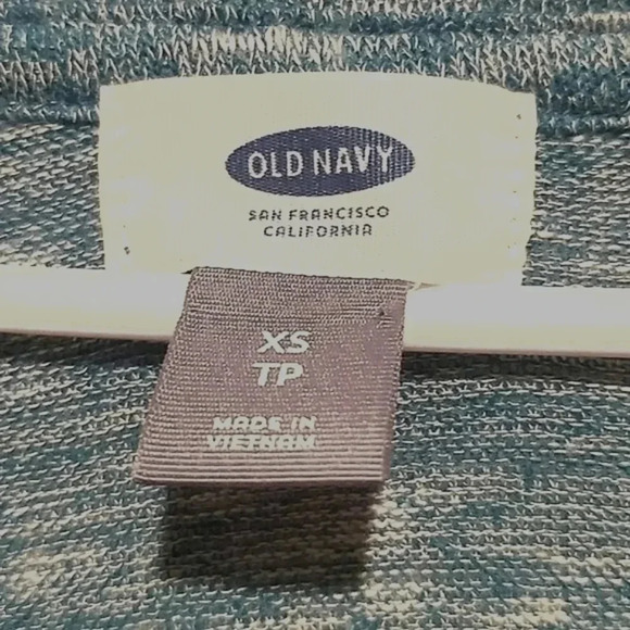 NWOT Old Navy Blue and White V-Neck Sweatshirt/Sweater - Picture 5 of 5